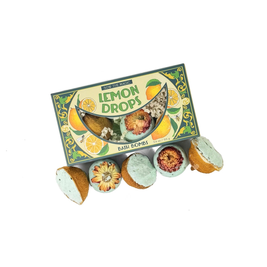 Natural Lemon Drop Bath Bomb Gift Set